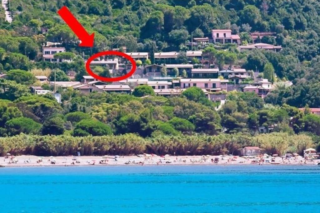 Nisportino, Elba. Bilocale Con Patio Vista Mare. Villa Casale Gastagno Dış mekan fotoğraf