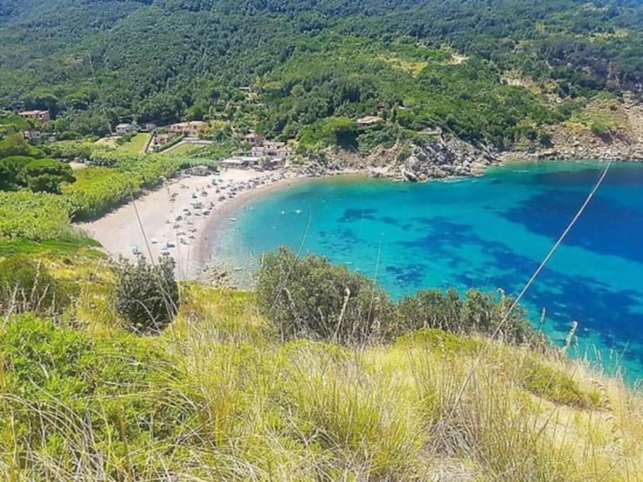 Nisportino, Elba. Bilocale Con Patio Vista Mare. Villa Casale Gastagno Dış mekan fotoğraf